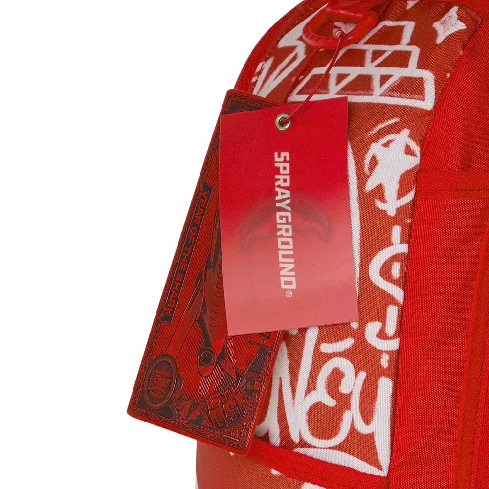 Sprayground Graffiti Wall Red Backpack Unisex Multicolor Shoulder Strap SGB39